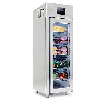 Refrigerator 700 liters, GN 2/1, -2 ° / +8 ° C - With glass door