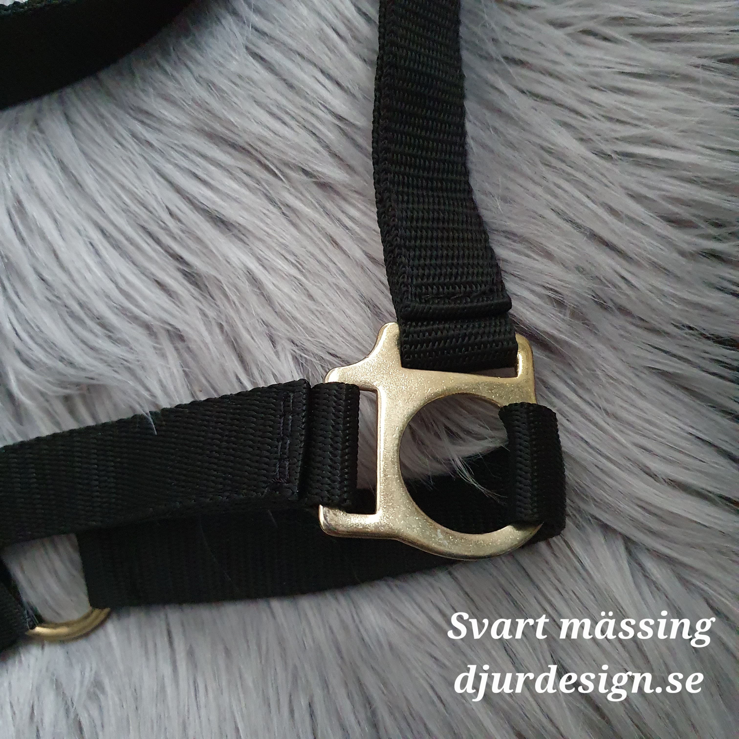 X-FULL Svart mässing grimma  med namn / text brodyr - 8