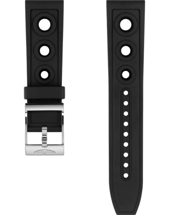 Breitling Ocean Racer gummiband svart 22 mm C-spänne
