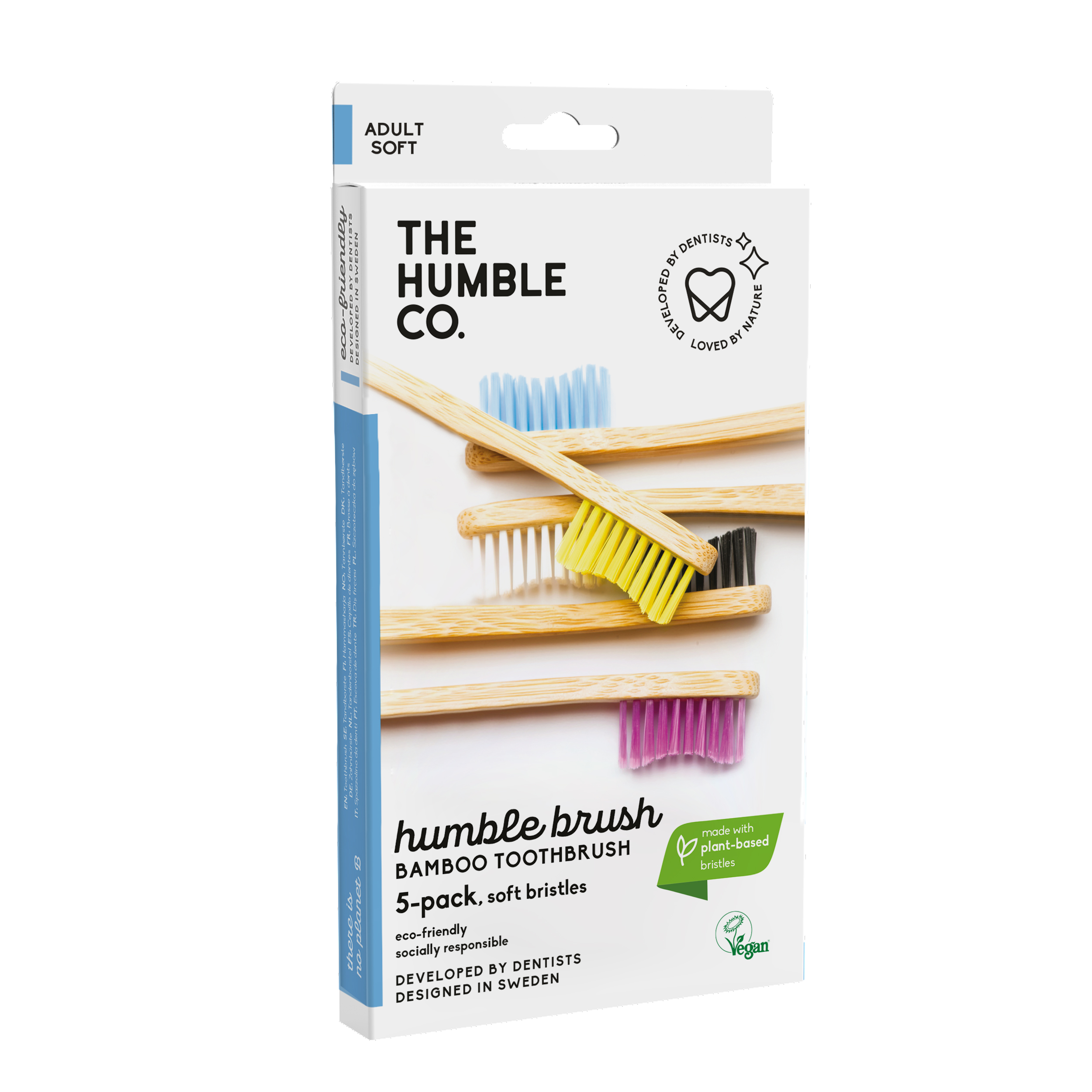 Tandborste bambu mjuk 5-pack x1
