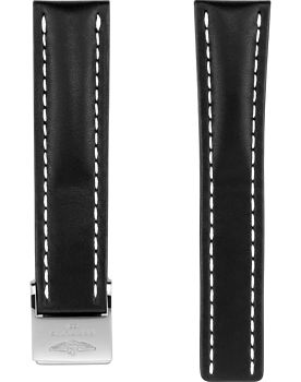 Breitling Novo Nappa Kalvskinn Svart 22 mm Viklås