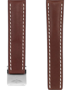 Breitling Novo Nappa Kalvskinn Brun 22 mm Viklås