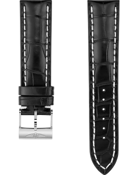 Breitling Alligator Svart 22 mm C-spänne