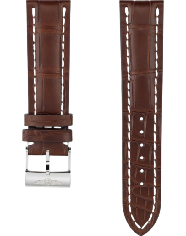 Breitling Alligator Brun 22 mm C-spänne