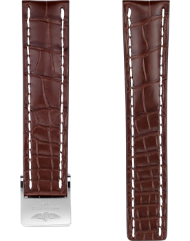 Breitling Alligator Brun 22 mm Viklås