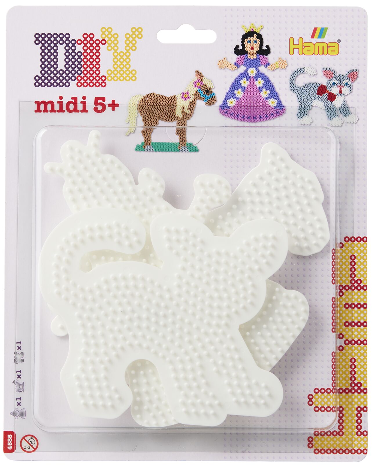 Hama midi 4585 princess, horse, cat