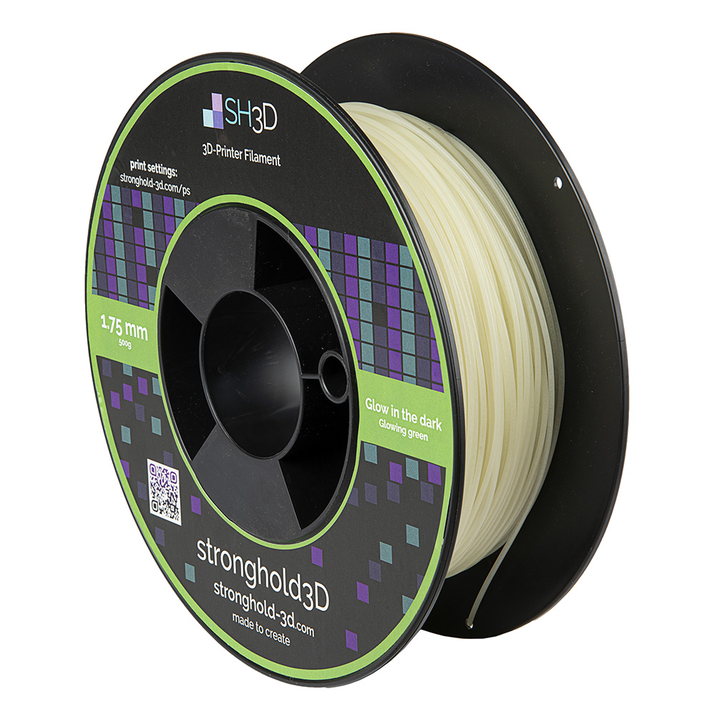 StrongHold Självlysande filament (1.75mm, 500g) - Grön