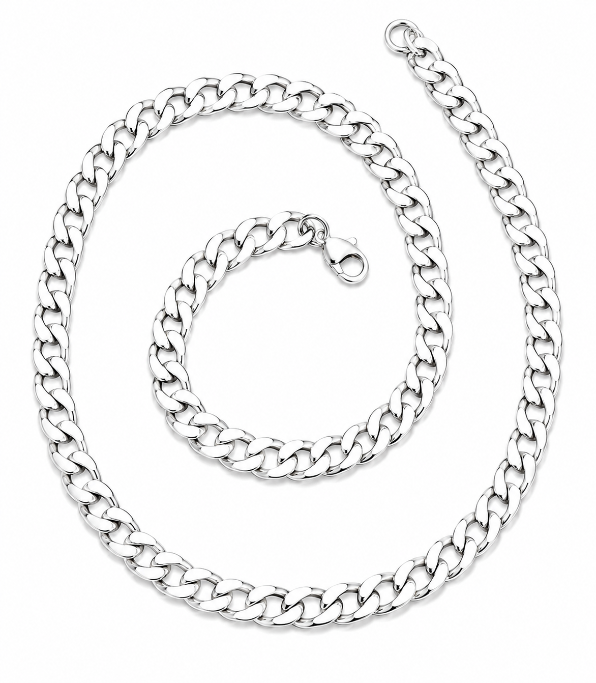 Necklace chain Silver on Stainless Steel  - 2