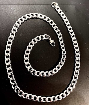 Necklace chain Silver on Stainless Steel 