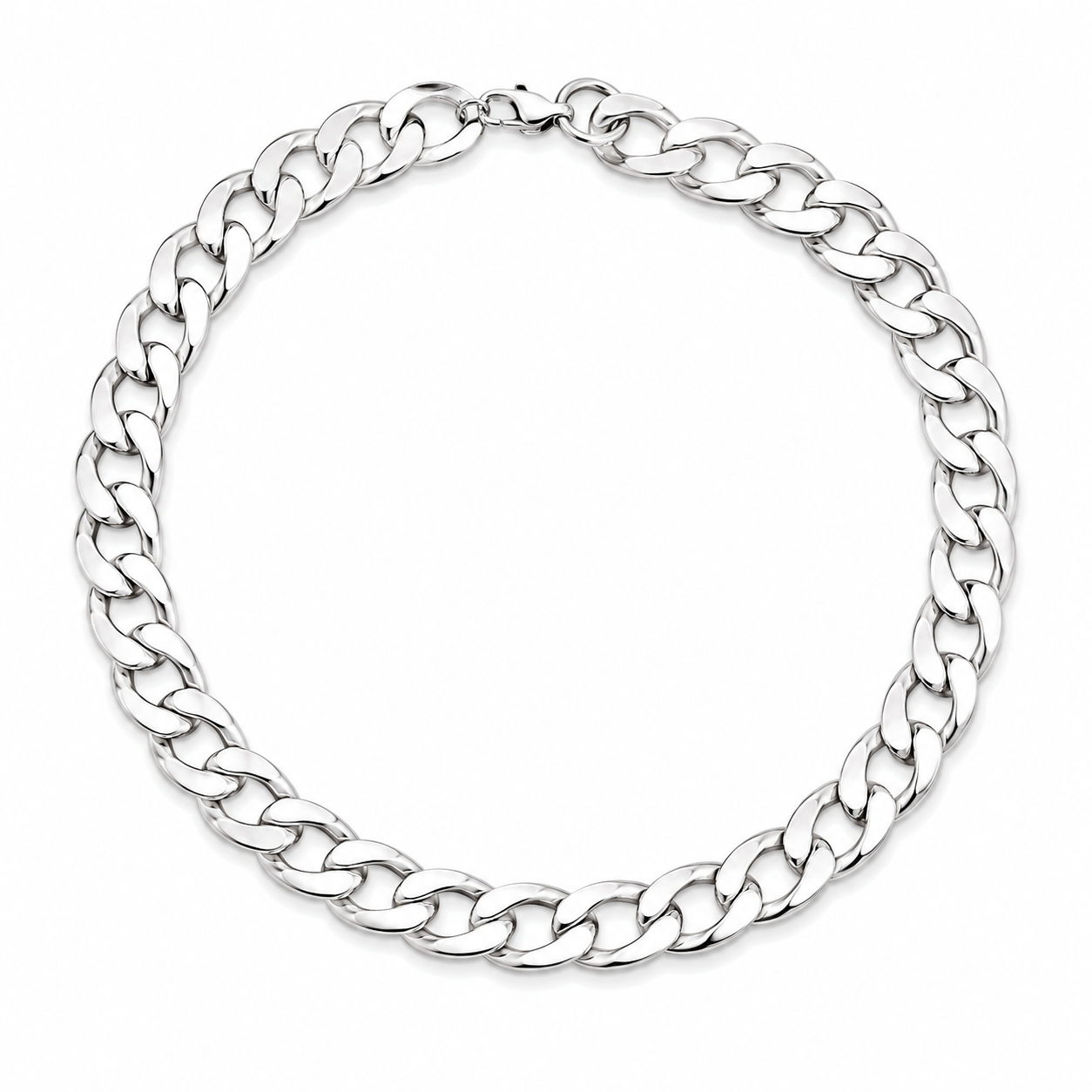 Bracelet chain Silver on stainless steel 
