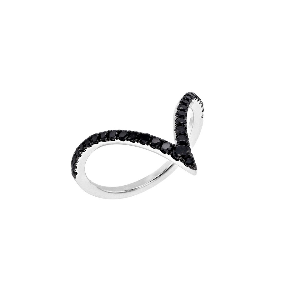 DIAMOND RING CURVED BLACK - 2