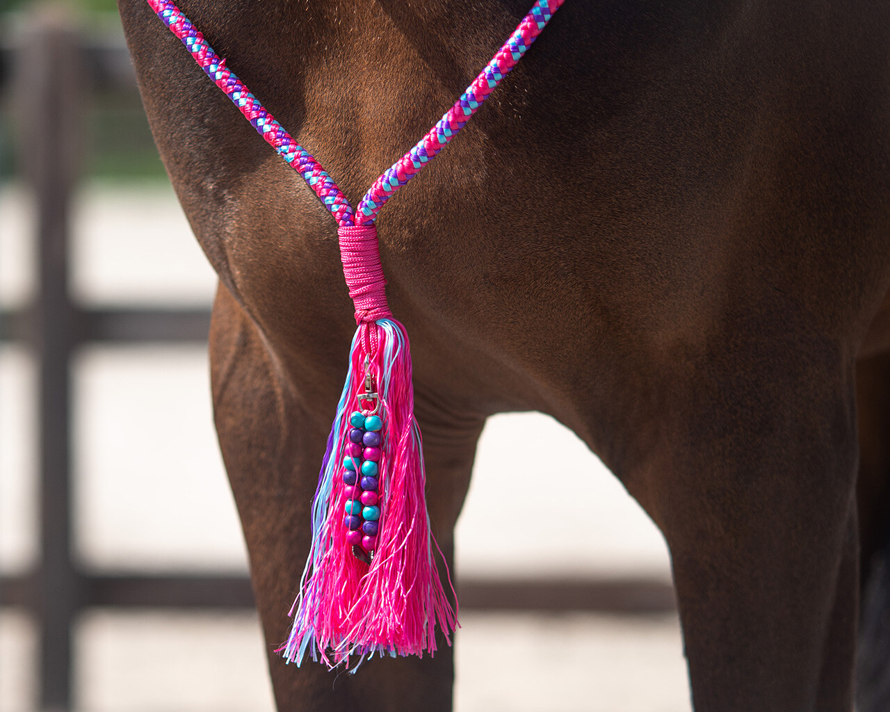 Rope halter combi Liberty QHP,  fuchsia - 7