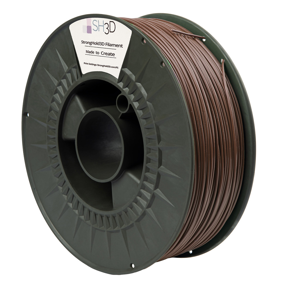 StrongHold PLA filament (1.75mm, 1Kg) - Mörkbrun - 2