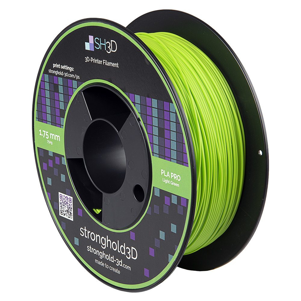StrongHold PLA PRO filament (1.75mm, 750g) - Ljusgrön