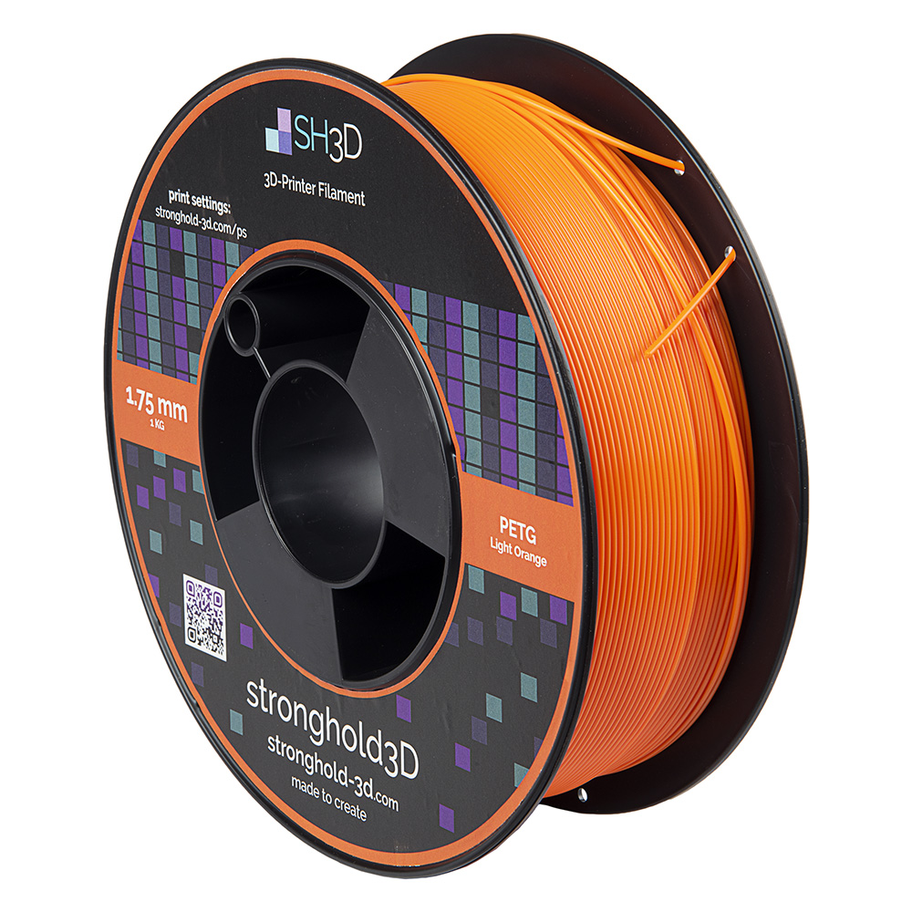 StrongHold PETG filament (1.75mm, 1Kg) - Ljus Orange