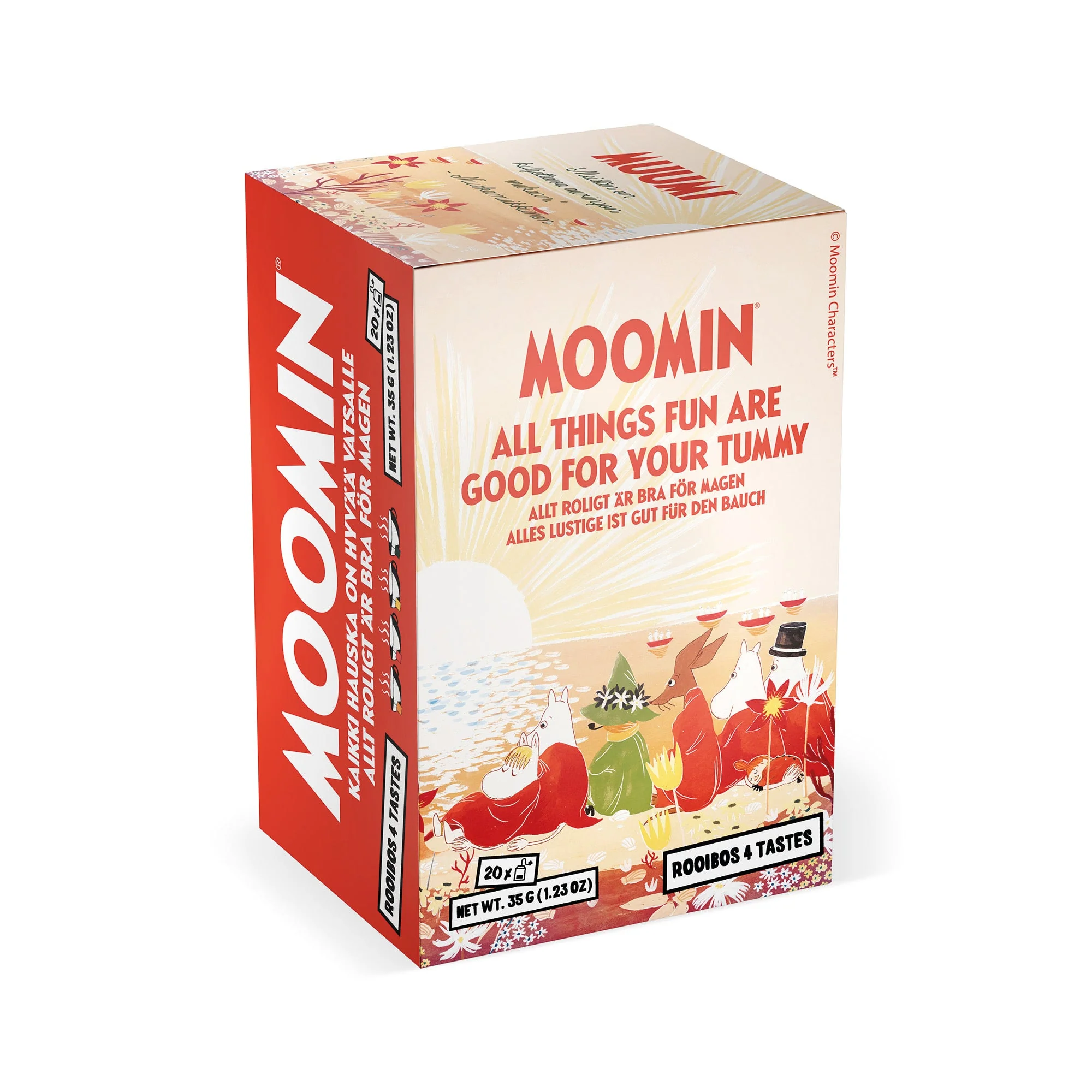 Moomin Rooibos flavoured tea bags, All things fun are good for your tummy