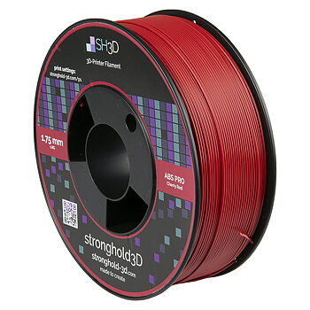 StrongHold ABS PRO filament (1.75mm - 1Kg) - Körsbärsröd