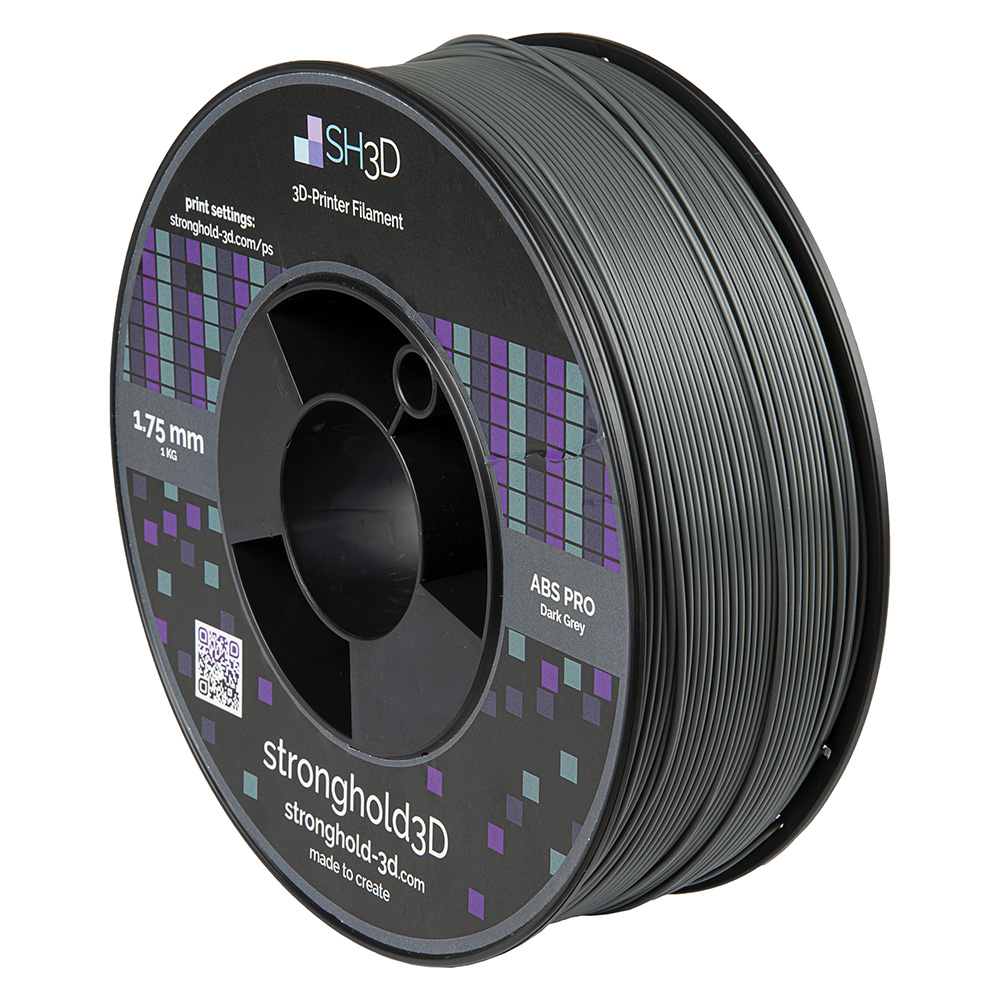 StrongHold ABS PRO filament (1.75mm - 1Kg) - Mörkgrå