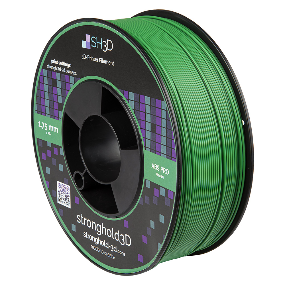 StrongHold ABS PRO filament (1.75mm - 1Kg) - Grön