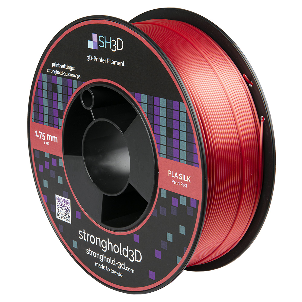 StrongHold PLA SILK filament (1.75mm, 1Kg) - Pärlröd