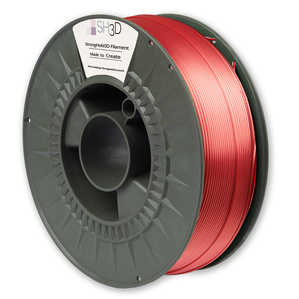 StrongHold PLA SILK filament (1.75mm, 1Kg) - Pärlröd - 2