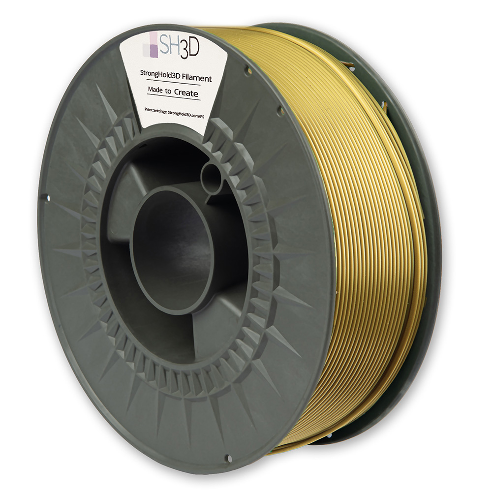 StrongHold PLA SILK filament (1.75mm, 1Kg) - Guld - 2