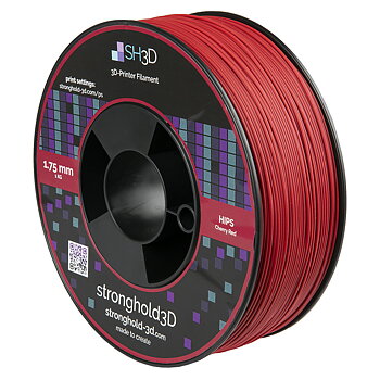 StrongHold HIPS filament (1.75mm, 1Kg) - Körsbärsröd