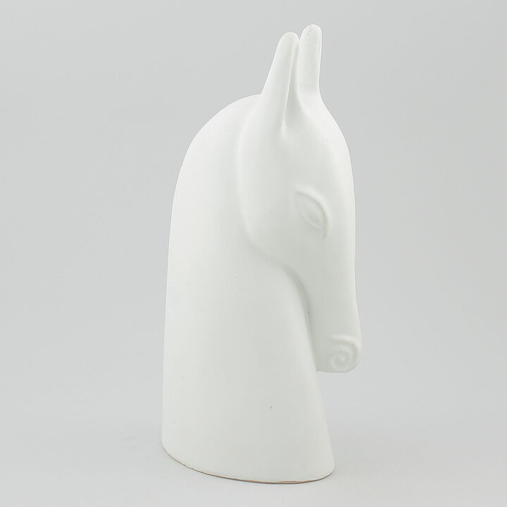 Anette Edmark (1999) White Horse Head Sculpture 27 cm