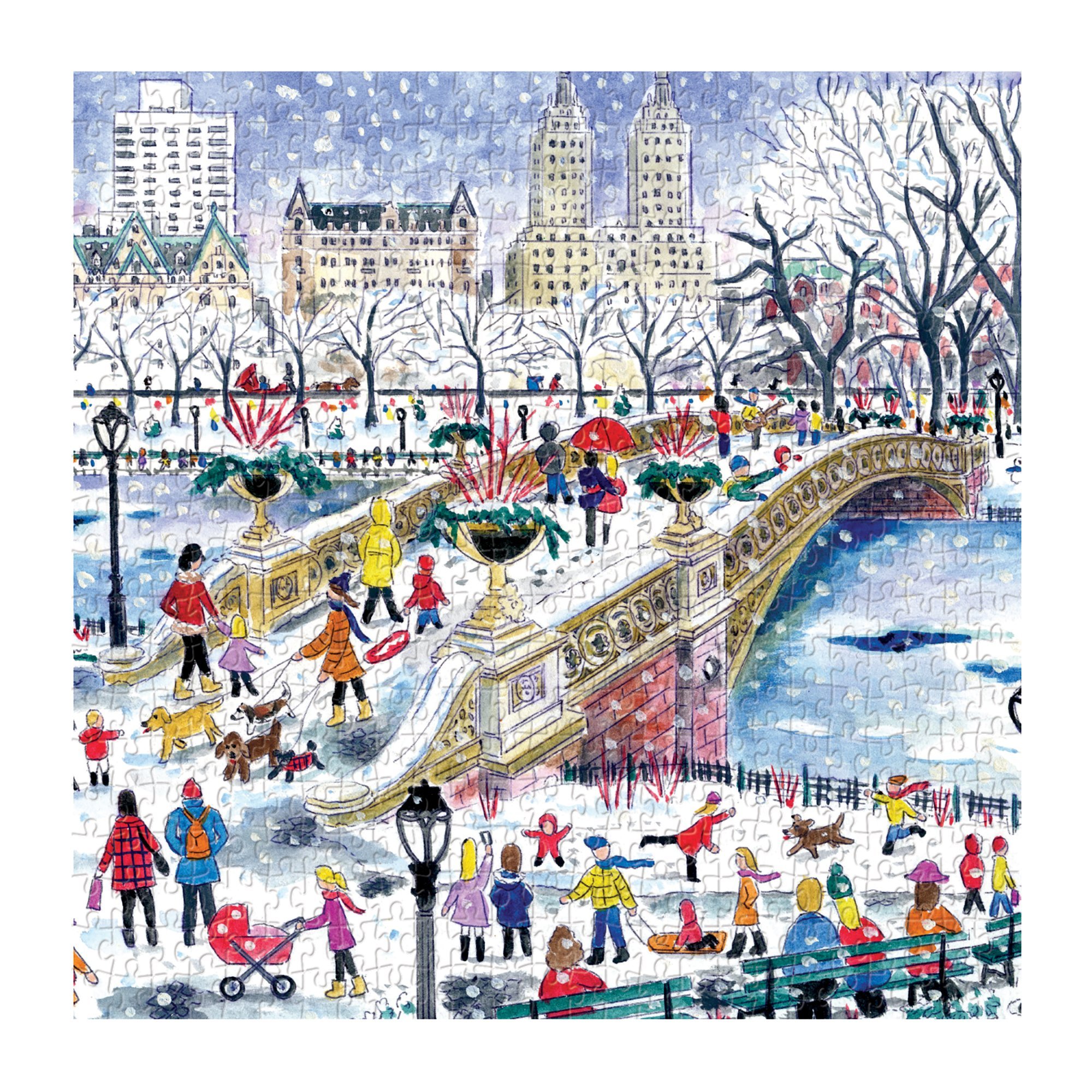 Michael Storrings Bow Bridge In Central Park 500 Piece Puzzle - 4