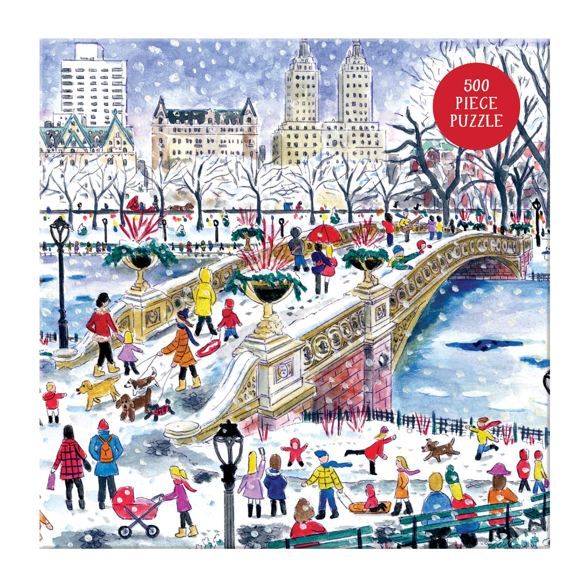 Michael Storrings Bow Bridge In Central Park 500 Piece Puzzle - 2