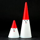 Ingegerd Råman (2005) Two White Glass Elves Nisse 6–13 cm