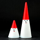 Ingegerd Råman (2005) Two White Glass Elves Nisse 6–13 cm