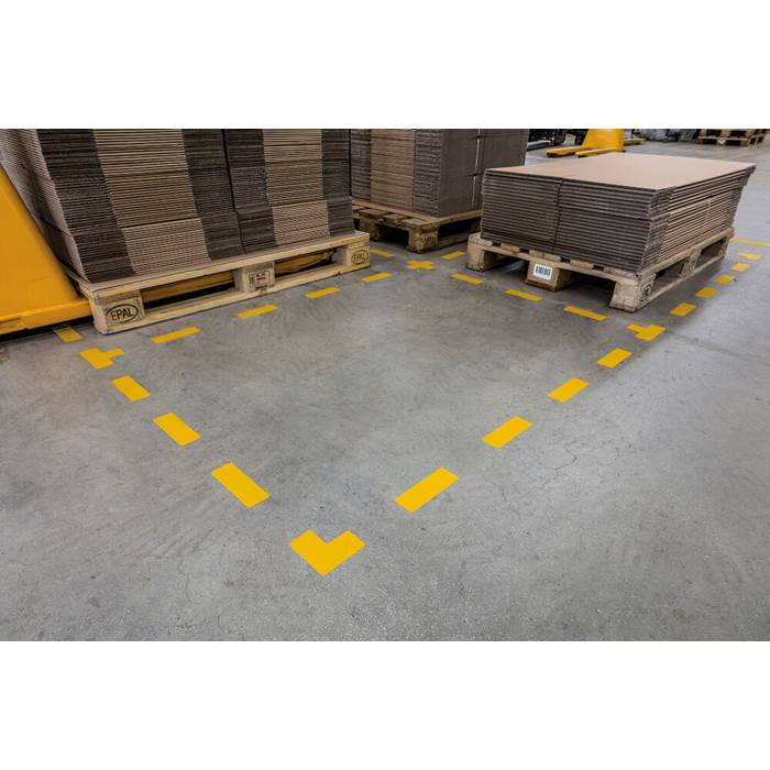 Golvmarkering  Streck gul 10/f - 3