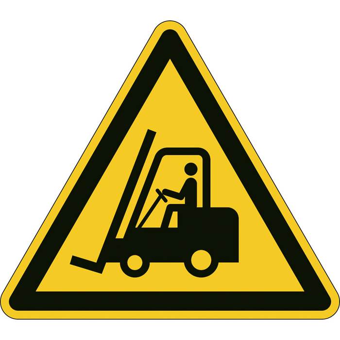 Dekal "Varning för truckar" Sh