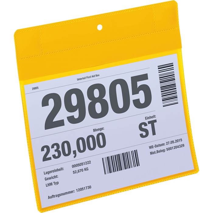 Plastficka A5L magnet gul 10f - 2