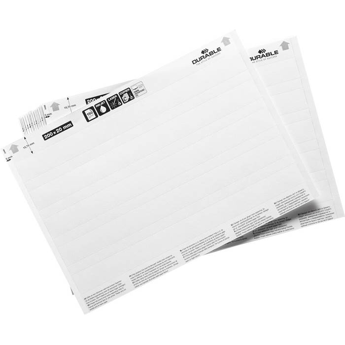 Etiketter 2x20cm vit 5x20/fp