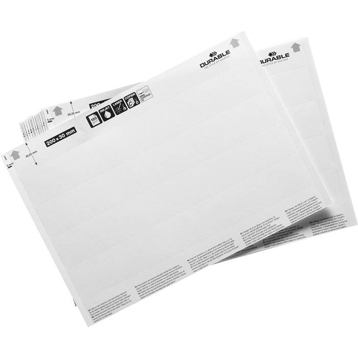 Etiketter 3x20cm vit 80/fp