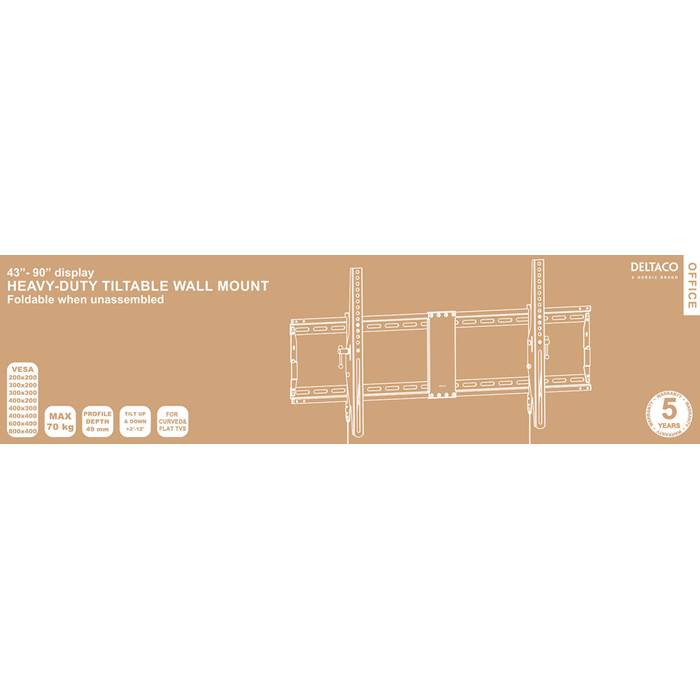 Väggfäste vikbar 43-90" - 9