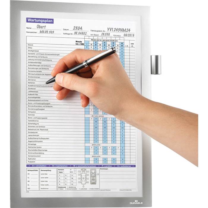 Duraframe A4 note magnet silv - 4
