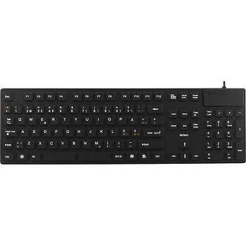Tangentbord IP68 silikon svart