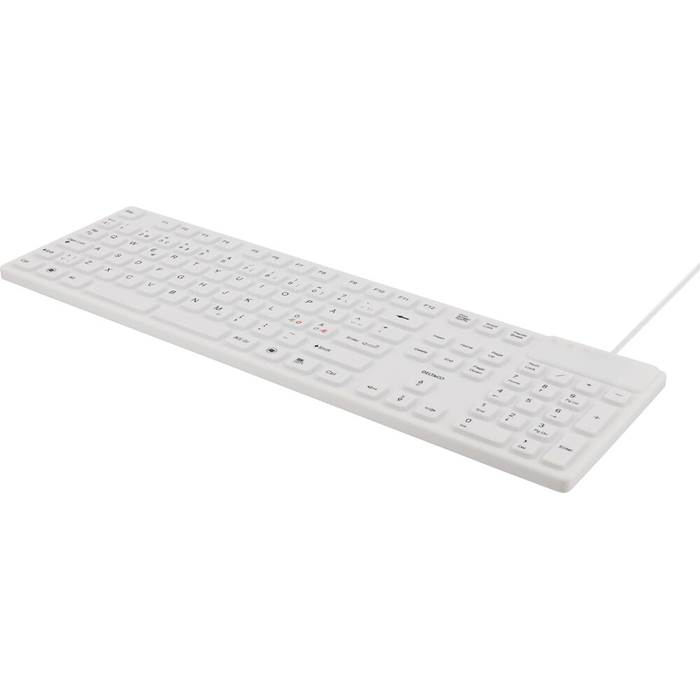 Tangentbord IP68 silikon vit
