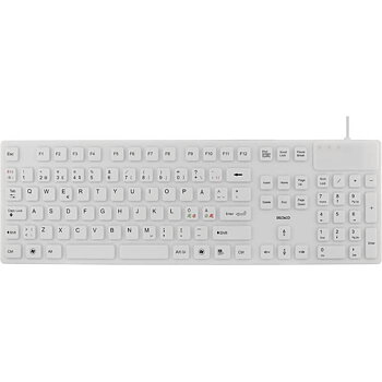 Tangentbord IP68 silikon vit