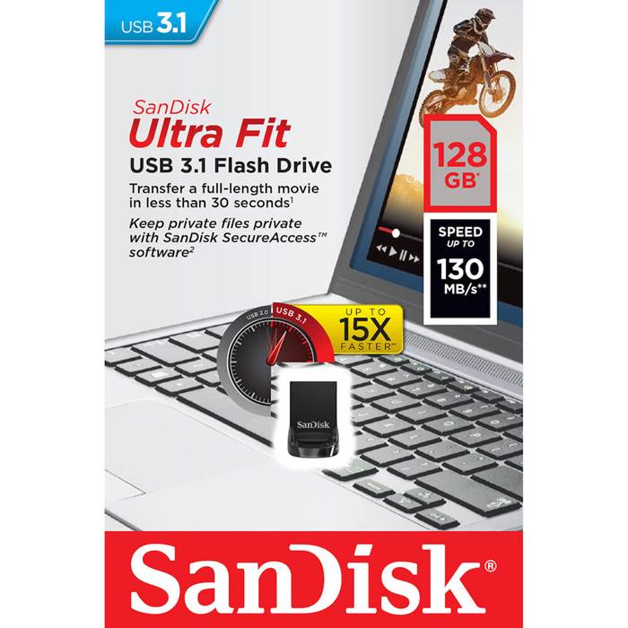 USB SanDisk UltraFit 3.1 128GB - 5