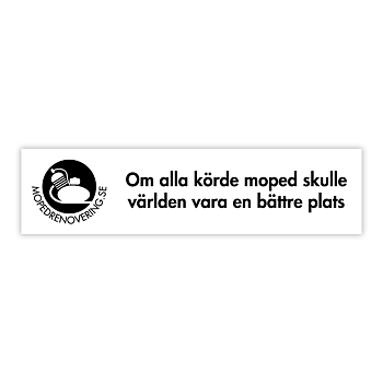 Dekal: Hvis alle kjørte moped, ville verden vært et bedre sted
