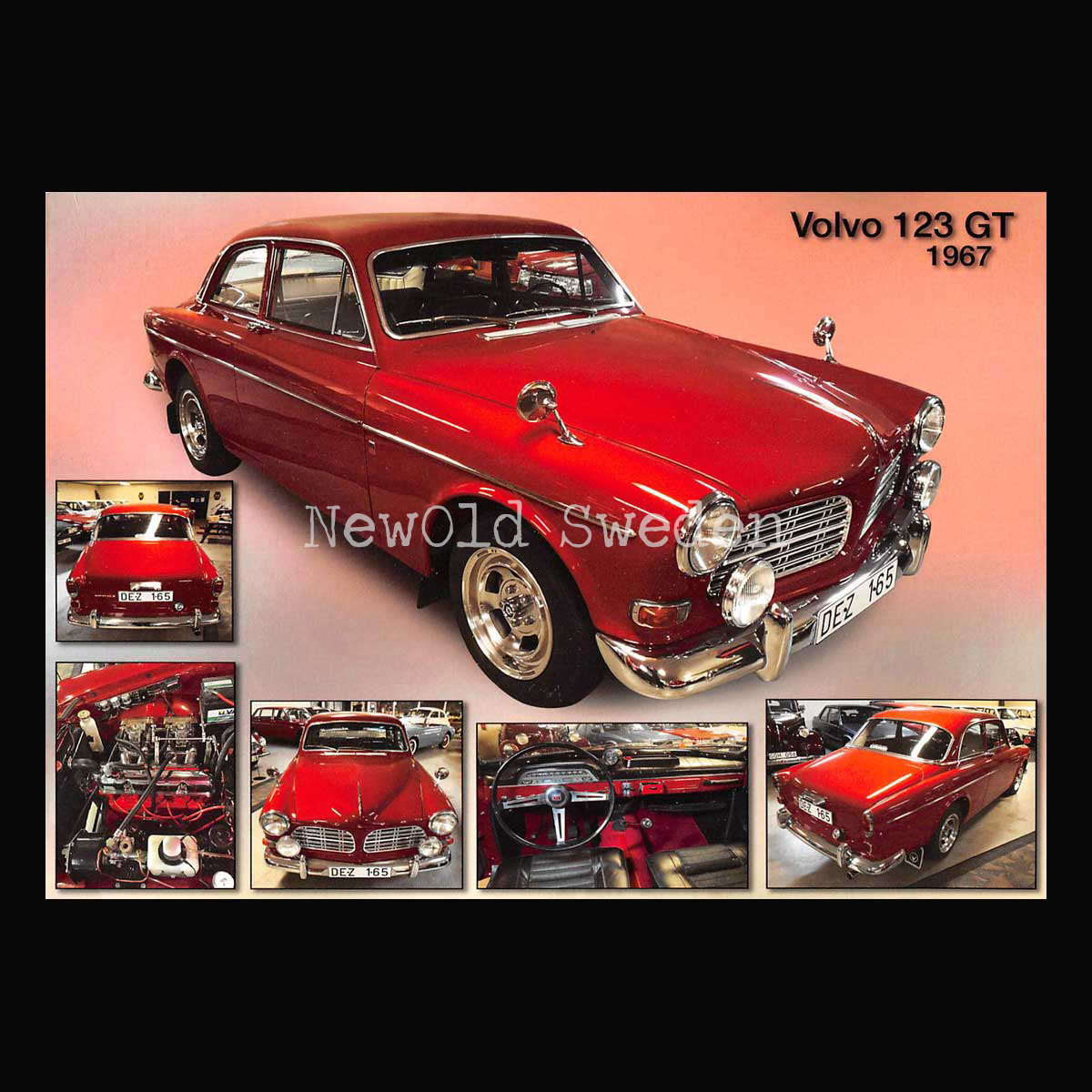 Volvo 123 GT 1967 - Vykort A5