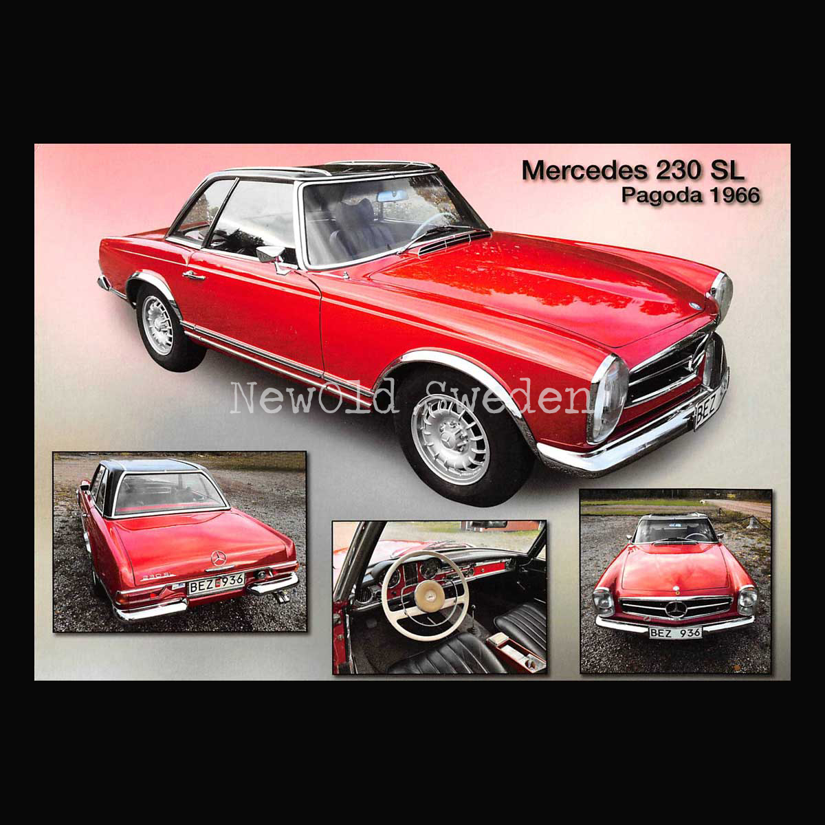 Mercedes Benz 230 SL Pagoda 1966 - Vykort A5