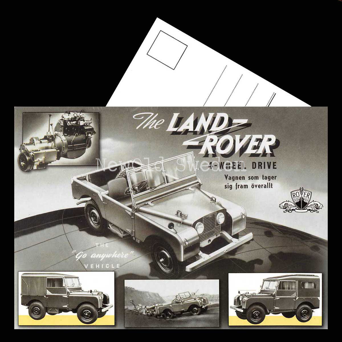 LAND ROVER 4-WHEEL - Vykort A5 - 3