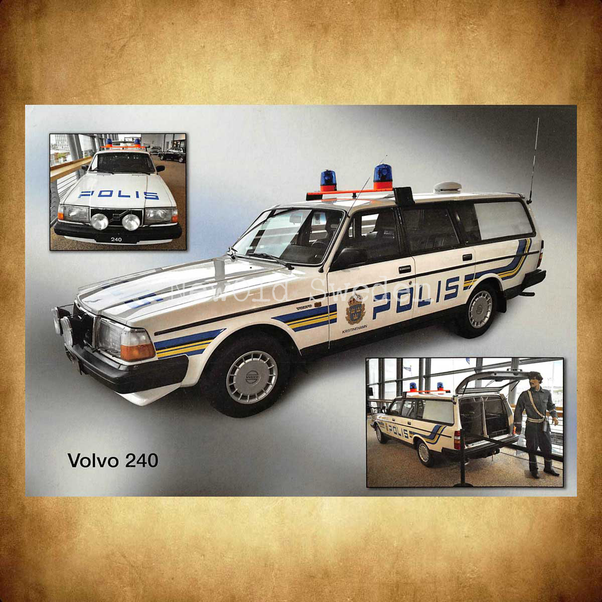 Volvo 240 POLIS - Vykort A5 - 2
