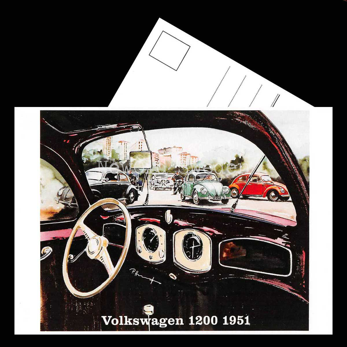 Volkswagen 1200 - 1951 - Vykort A5 - 3