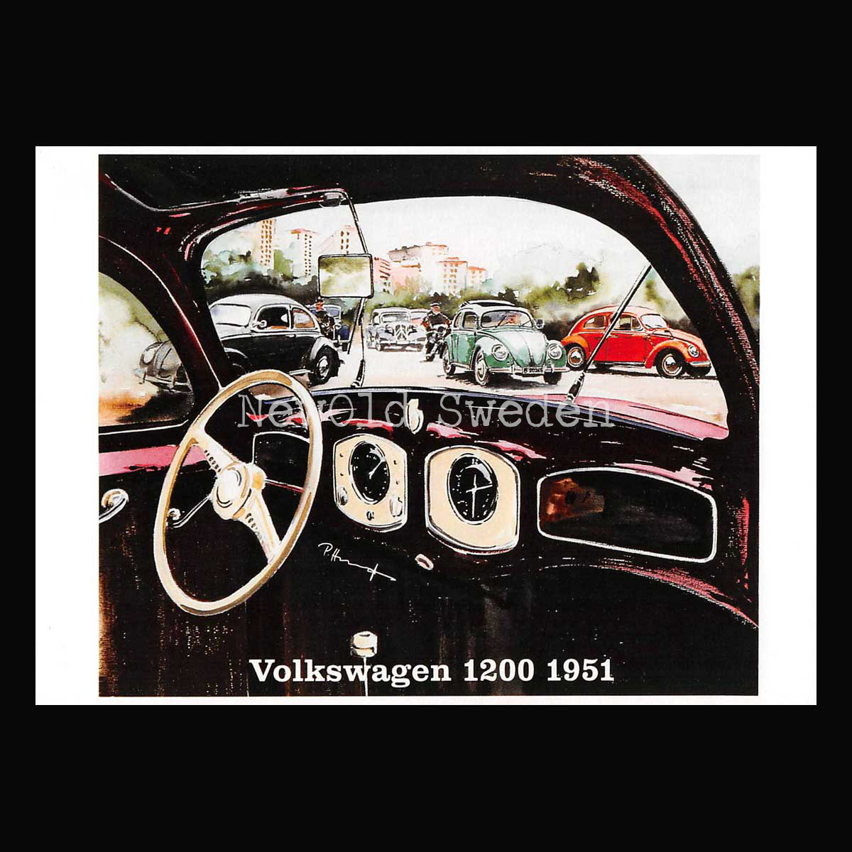 Volkswagen 1200 - 1951 - Vykort A5